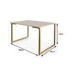 Mesa De Jantar Steel Estilo Industrial Pés De Aço 120x80cm