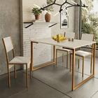 Mesa De Jantar Steel Estilo Industrial Pés De Aço 120x80cm