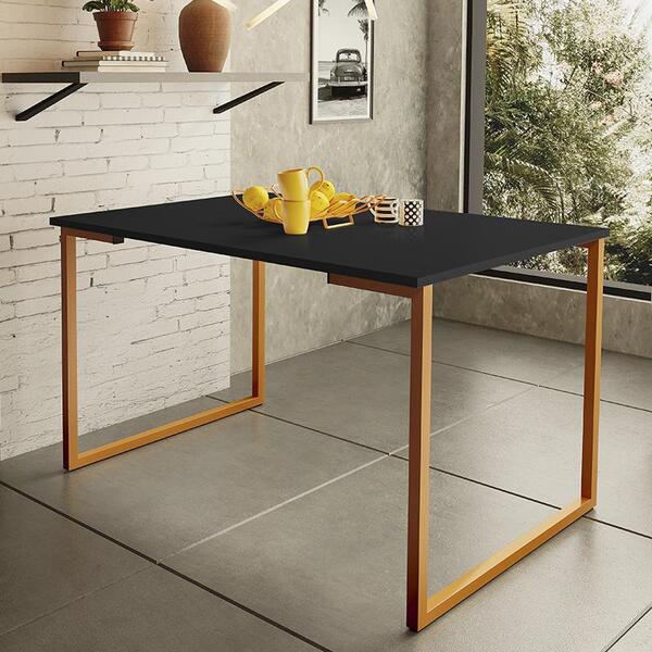 Mesa De Jantar Steel Estilo Industrial Pés De Aço 120x80cm