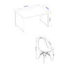 Mesa De Jantar Still Estilo Industrial Com 4 Cadeiras Eiffel