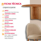 Mesa De Jantar Suiça 220cm Madeira Tampo Laminado Orgânico Co