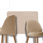 Mesa De Jantar Suiça 220cm Madeira Tampo Laminado Orgânico Co