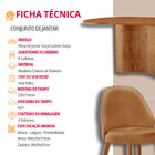 Mesa De Jantar Suiça 220cm Madeira Tampo Laminado Orgânico Co