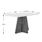 Mesa De Jantar Talia Tampo Chanfrado Com Vidro 120 Cm X 90 Cm