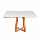 Mesa De Jantar Tampo 90cm Retangular Base Quadrada Estrelar O