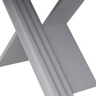 Mesa De Jantar Tampo Com Vidro Alana 160 Cm Preto Base Off Wh