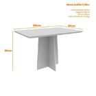 Mesa De Jantar Tampo Com Vidro Anitta 120x80 - Pr Móveis