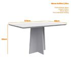 Mesa De Jantar Tampo Com Vidro Anitta 135x90 - Pr Móveis