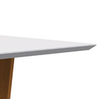Mesa De Jantar Tampo Com Vidro Cibele 160 Cm Off White Base Y