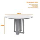 Mesa De Jantar Tampo Com Vidro Isabela 120x120 - Pr Móveis