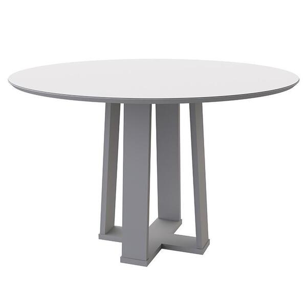 Mesa De Jantar Tampo Com Vidro Isabela 120x120 - Pr Móveis