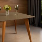 Mesa De Jantar Tampo Com Vidro Quadrada 90x90cm Fendi Slim  F