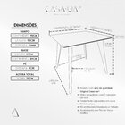 Mesa De Jantar Tampo Com Vidro Quadrada 90x90cm Fendi Slim  F