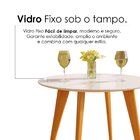 Mesa De Jantar Tampo Com Vidro Redonda 90x90cm Slim