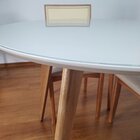 Mesa De Jantar Tampo Com Vidro Redonda 90x90cm Slim