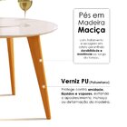 Mesa De Jantar Tampo Com Vidro Redonda 90x90cm Slim
