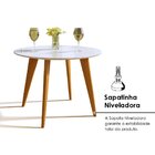 Mesa De Jantar Tampo Com Vidro Redonda 90x90cm Slim Branco