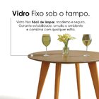 Mesa De Jantar Tampo Com Vidro Redonda 90x90cm Slim Fendi