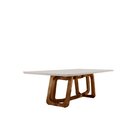 Mesa De Jantar Tampo De Madeira Com 6 Cadeiras Genova Cinamom