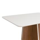 Mesa De Jantar Tampo De Vidro Dallas Freijó Off White