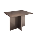 Mesa De Jantar Tampo De Vidro Ohara Cinza Pérola 4 Lugares