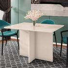 Mesa De Jantar Tampo De Vidro Rhonda Off White 4 Lugares