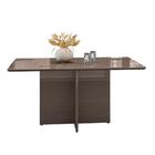 Mesa De Jantar Tampo De Vidro Sofia Cinza Pérola 6 Lugares