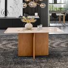 Mesa De Jantar Tampo De Vidro Sofia Off White Cedro 6 Lugares