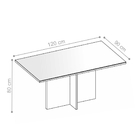 Mesa De Jantar Tampo De Vidro Vegas Off White 4 Lugares