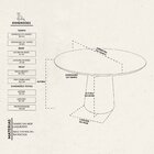 Mesa De Jantar Tampo Em Mdf Com Vidro E Base Em Madeira 110cm