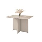 Mesa De Jantar Tampo Em Vidro/mdf 120cm Lisboa Casa D Off Whi