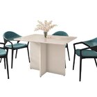 Mesa De Jantar Tampo Em Vidro/mdf 120cm Lisboa Casa D Off Whi