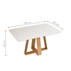 Mesa De Jantar Tampo Em Vidro Noc Carvalho Off White