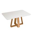Mesa De Jantar Tampo Em Vidro Noc Carvalho Off White