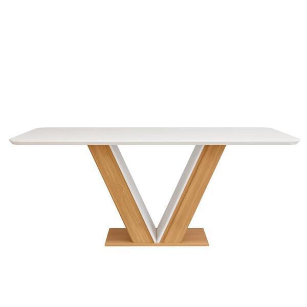Mesa De Jantar Tampo Em Vidro Vanessa Carvalho Off White