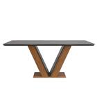 Mesa De Jantar Tampo Em Vidro Vanessa Freijo Preto Brilho