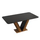 Mesa De Jantar Tampo Em Vidro Vanessa Freijo Preto Brilho