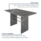 Mesa De Jantar Tampo Granito 120x75cm Preto/topázio