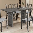 Mesa De Jantar Tampo Granito 120x75cm Preto/topázio