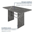 Mesa De Jantar Tampo Granito 120x75cm Preto/topázio