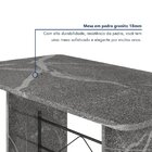 Mesa De Jantar Tampo Granito 120x75cm Preto/topázio