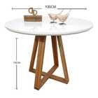 Mesa De Jantar Tampo Laqueado E Vidro 130cm - Base X - Branca