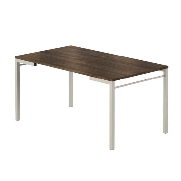 Mesa De Jantar Tampo Legno E Tubos Prata 1579 Carraro