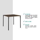 Mesa De Jantar Tampo Madeirado E Tubos Preto Carraro