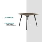 Mesa De Jantar Tampo Madeirado E Tubos Pretos