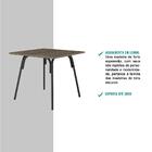 Mesa De Jantar Tampo Madeirado E Tubos Pretos