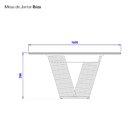 Mesa De Jantar Tampo Marmorizado Preto Com Vidro 6 Lugares Ib