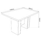 Mesa De Jantar Tampo Mdf 1,36m X 0,80m Imbuia Dublin Viero