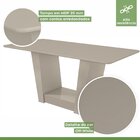 Mesa De Jantar Tampo Mdf 160cm Apogeu Móveis Lopas Off White