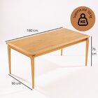 Mesa De Jantar Tampo Mdf 180cm Argos Verniz Mel